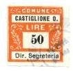 Marca da Bollo del Comune di CASTIGLIONE OLONA su Carta Bianca Sottile di dimensioni 20 x 20 mm