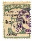 Marca da Bollo del Comune di CASTIGLIONE DELLE STIVIERE su Carta Bianca di dimensioni 21,5 x 28 mm
