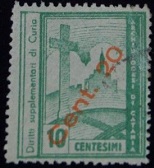 Marca da Bollo del Comune di CATANIA su Carta Bianca Sottile di dimensioni 25,5 x 30 mm