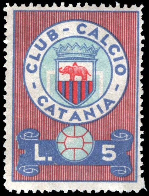 Marca da Bollo del Comune di CATANIA su Carta Bianca di dimensioni 28 x 38,5 mm