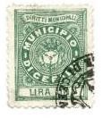 Marca da Bollo del Comune di CEFALU´ su Carta Bianca di dimensioni 20 x 25,5 mm