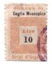 Marca da Bollo del Comune di CEGLIE MESSAPICA su Carta Bianca di dimensioni 19,5 x 28,5 mm