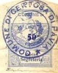 Marca da Bollo del Comune di CERTOSA DI PAVIA su Carta Bianca di dimensioni 22 x 28 mm