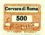 Marca da Bollo del Comune di CERVARA DI ROMA su Carta Bianca di dimensioni 19 x 14 mm