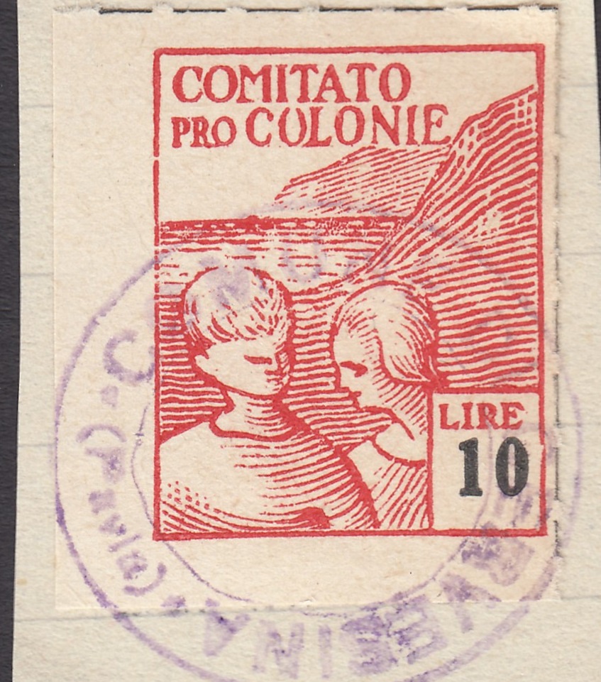 Marca da Bollo del Comune di CERVESINA su Carta Bianca di dimensioni 21,5 x 27 mm