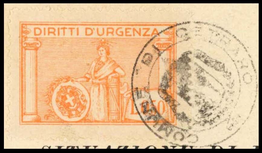 Marca da Bollo del Comune di CETRARO su Carta Bianca Sottile di dimensioni mm