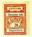 Marca da Bollo del Comune di CHIARAMONTE GUFI su Carta Bianca di dimensioni 21 x 29 mm