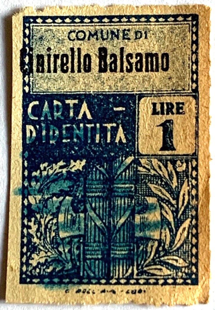 Marca da Bollo del Comune di CINISELLO BALSAMO su Carta Bianca Sottile di dimensioni 21 x 31 mm