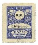 Marca da Bollo del Comune di CISTERNINO su Carta Bianca di dimensioni 22 x 28,5 mm