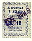 Marca da Bollo del Comune di CISTERNINO su Carta Bianca Sottile di dimensioni 22,5 x 29,5 mm