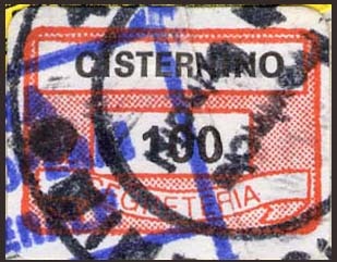 Marca da Bollo del Comune di CISTERNINO su Carta Bianca di dimensioni 19 x 14 mm