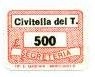 Marca da Bollo del Comune di CIVITELLA DEL TRONTO su Carta Bianca di dimensioni 18,5 x 14 mm