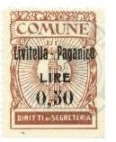 Marca da Bollo del Comune di CIVITELLA PAGANICO su Carta Bianca Sottile di dimensioni 24 x 32,5 mm
