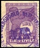 Marca da Bollo del Comune di COLBORDOLO su Carta Bianca di dimensioni 24 x 30 mm