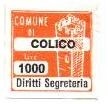 Marca da Bollo del Comune di COLICO su Carta Bianca di dimensioni 20 x 20 mm