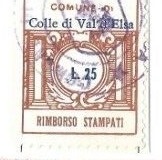 Marca da Bollo del Comune di COLLE DI VAL D´ELSA su Carta Bianca di dimensioni 21 x 25 mm