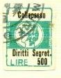 Marca da Bollo del Comune di COLLEPASSO su Carta Bianca di dimensioni 15,5 x 20 mm