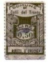 Marca da Bollo del Comune di COLLI DEL TRONTO su Carta Bianca di dimensioni 17,5 x 28 mm