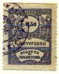 Marca da Bollo del Comune di CONVERSANO su Carta Bianca di dimensioni 22 x 29 mm