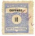 Marca da Bollo del Comune di COPPARO su Carta Grigia di dimensioni 19,5 x 25 mm
