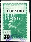Marca da Bollo del Comune di COPPARO su Carta Bianca Sottile di dimensioni 21 X 32 mm
