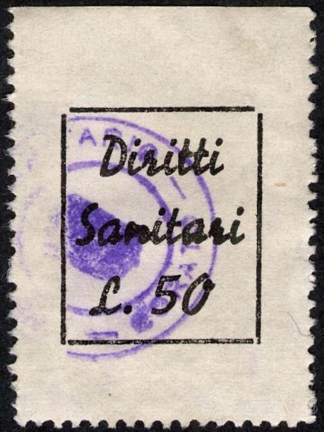 Marca da Bollo del Comune di CORATO su Carta Bianca Sottile di dimensioni 22,5 x 323 mm