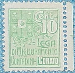 Marca da Bollo del Comune di CORATO su Carta Arancione di dimensioni 20 x 20 mm