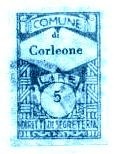 Marca da Bollo del Comune di CORLEONE su Carta Bianca di dimensioni 21 X 32 mm