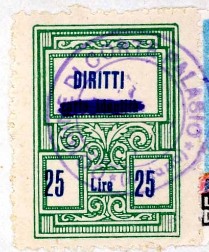 Marca da Bollo del Comune di CORTE PALASIO su Carta Bianca di dimensioni mm