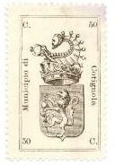 Marca da Bollo del Comune di COTIGNOLA su Carta Bianca di dimensioni 22,5 x 38 mm