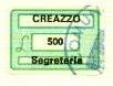 Marca da Bollo del Comune di CREAZZO su Carta Bianca di dimensioni 19 x 13 mm
