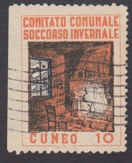Marca da Bollo del Comune di CUNEO su Carta Bianca di dimensioni 26 x 34 mm