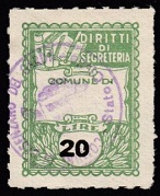 Marca da Bollo del Comune di DESENZANO DEL GARDA su Carta Bianca di dimensioni 22 x 29 mm