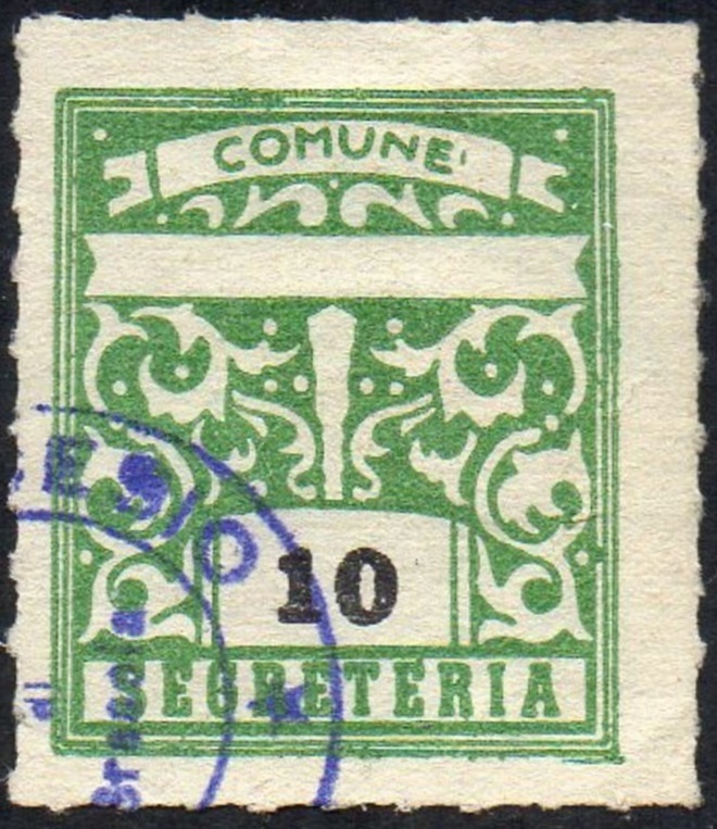 Marca da Bollo del Comune di DESIO su Carta Bianca di dimensioni 23 x 27 mm