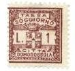 Marca da Bollo del Comune di DOMODOSSOLA su Carta Bianca Sottile di dimensioni 19 x 20 mm
