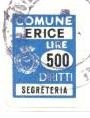 Marca da Bollo del Comune di ERICE (MONTE SAN GIULIANO) su Carta Bianca di dimensioni 15 x 20 mm