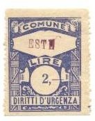 Marca da Bollo del Comune di ESTE su Carta Bianca Sottile di dimensioni 25,5 x 33,5 mm