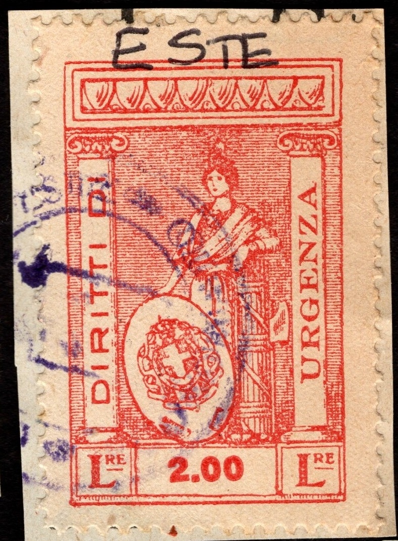 Marca da Bollo del Comune di ESTE su Carta Bianca Sottile di dimensioni 23 x 29 mm
