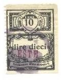 Marca da Bollo del Comune di ESTE su Carta Bianca Sottile di dimensioni 22 x 28 mm