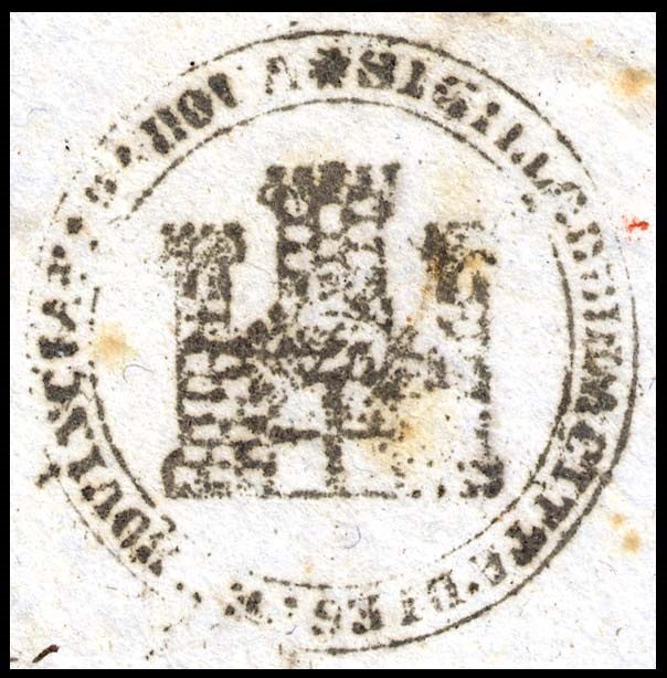 Marca da Bollo del Comune di ESTE su Carta Bianca di dimensioni 27 x 27 mm