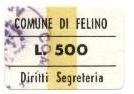 Marca da Bollo del Comune di FELINO su Carta Bianca di dimensioni 27 x 17 mm