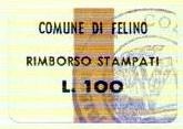 Marca da Bollo del Comune di FELINO su Carta Bianca di dimensioni 32 x 22 mm