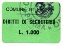 Marca da Bollo del Comune di FELINO su Carta Smeraldo di dimensioni 26 x 13 mm