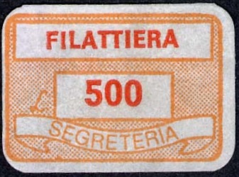 Marca da Bollo del Comune di FILATTIERA su Carta Bianca di dimensioni 20,5 x 14 mm