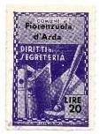 Marca da Bollo del Comune di FIORENZUOLA D´ARDA su Carta Bianca di dimensioni 21 X 32 mm