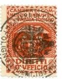 Marca da Bollo del Comune di FOLIGNO su Carta Bianca Sottile di dimensioni 25,5 x 34,5 mm