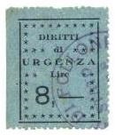 Marca da Bollo del Comune di FOLLONICA su Carta Blu di dimensioni 21,5 x 28 mm