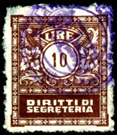 Marca da Bollo del Comune di FOPPOLO su Carta Bianca di dimensioni 21 x 25 mm