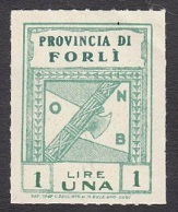 Marca da Bollo del Comune di FORLI su Carta Bianca di dimensioni 21,5 x 29,5 mm