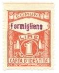 Marca da Bollo del Comune di FORMIGLIANA su Carta Bianca di dimensioni 22 x 29 mm